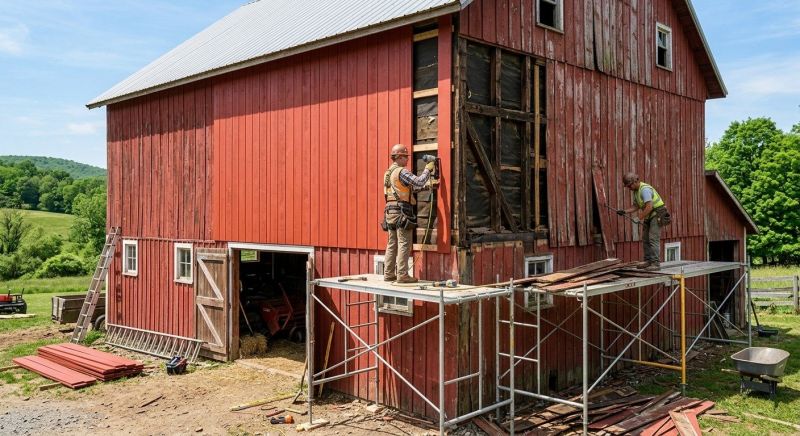 Barn Siding Replacement in Raleigh, NC