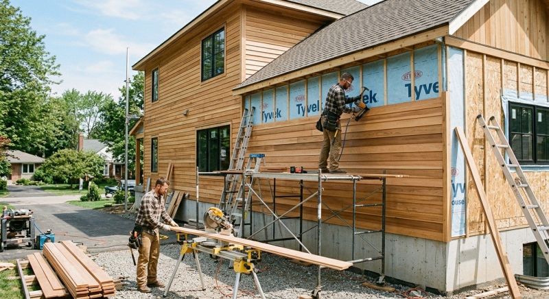 Faux Wood Siding Installation in Garner, NC