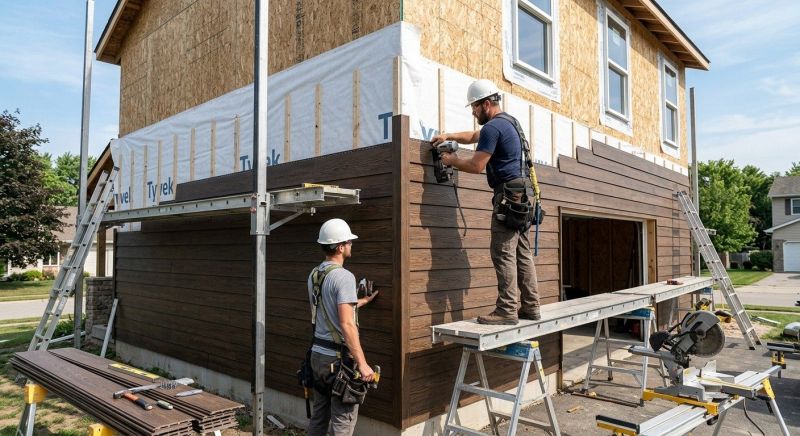 Faux Wood Siding Installation in Holly Springs, NC