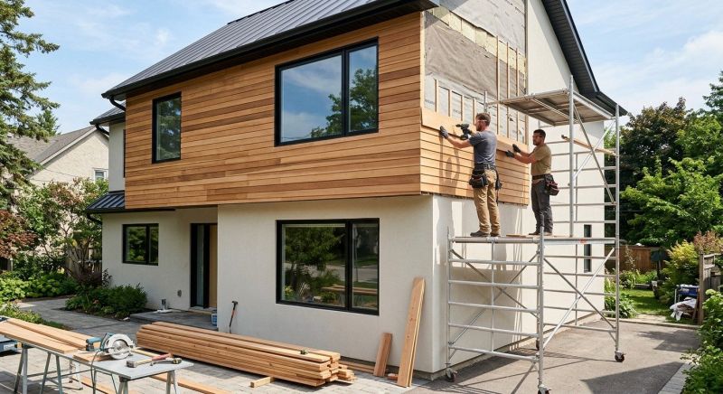 Faux Wood Siding Installation in Wake Forest, NC