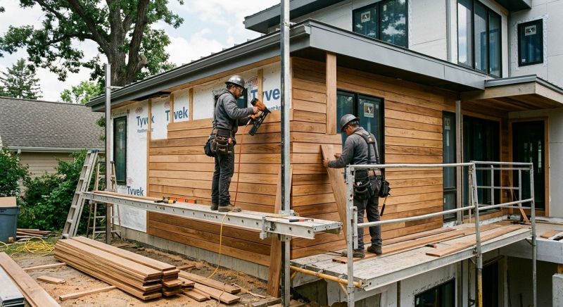 Hardwood Cladding Installation in Johnston County, NC