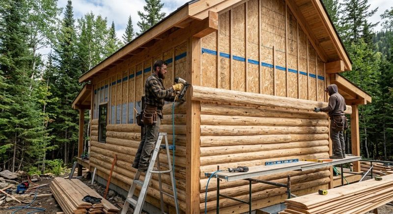 Log Home Siding Installation in Johnston County, NC