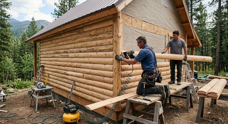 Log Siding Installation in Fuquay Varina, NC