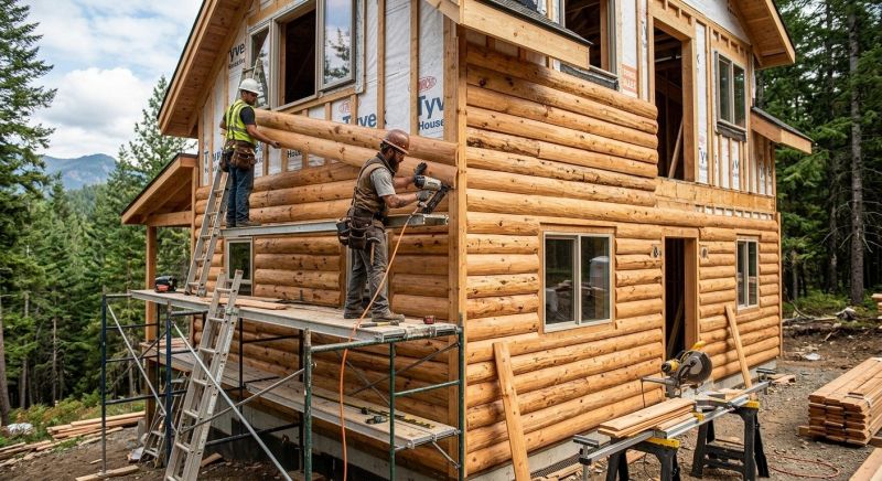 Log Siding Installation in Johnston County, NC