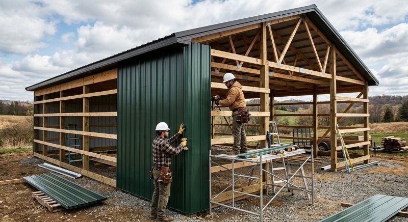 Metal Barn Siding Installation in Johnston County, NC