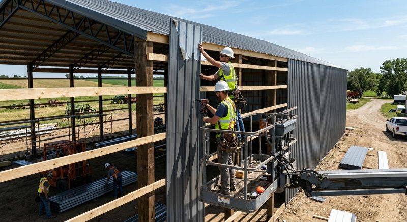 Metal Barn Siding Installation in Johnston County, NC