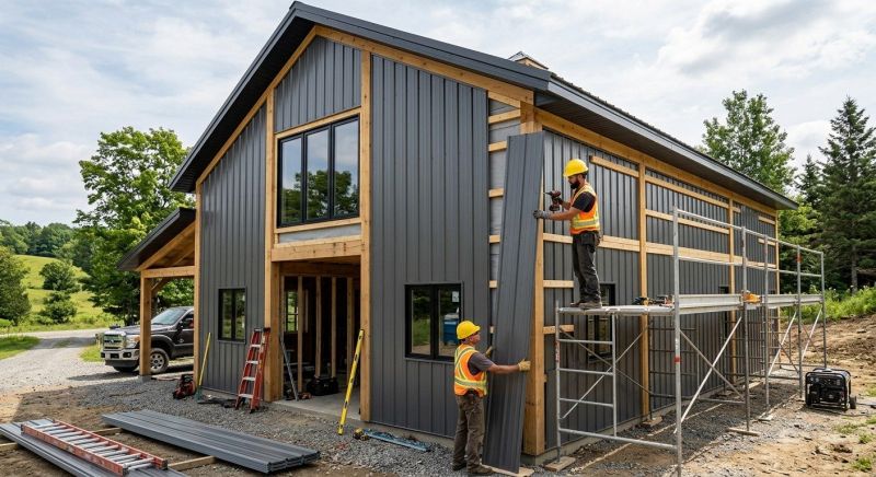 Pole Barn Siding Installation in Johnston County, NC