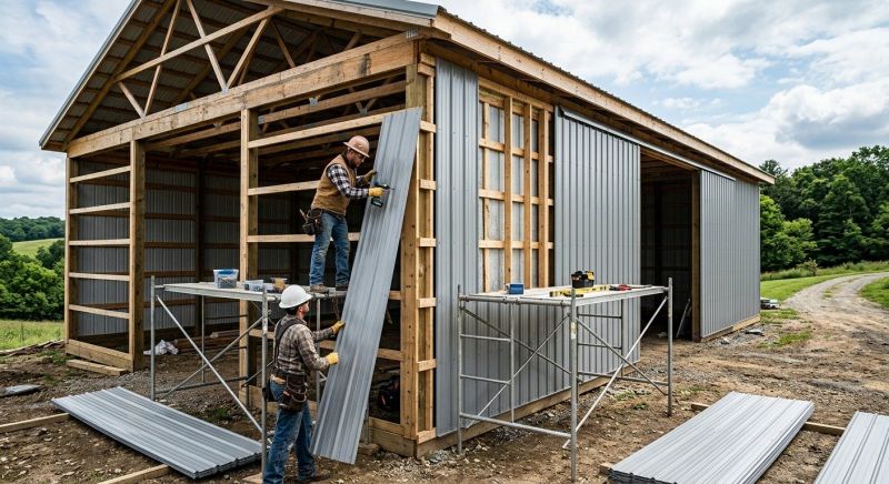 Pole Barn Siding Installation in Johnston County, NC