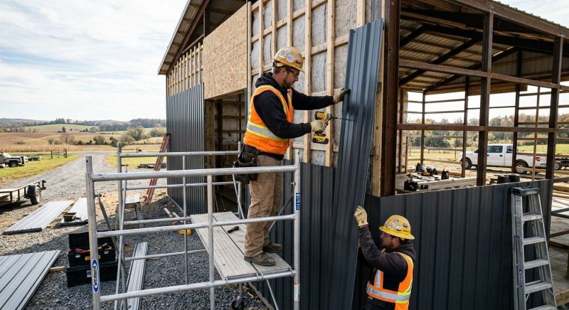 Pole Barn Siding Installation in Johnston County, NC