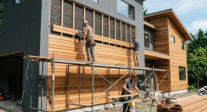 Wood Cladding Installation in Apex, NC